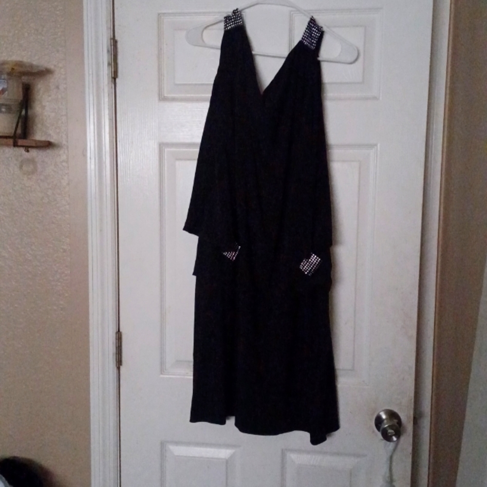 Plus size black formal dress